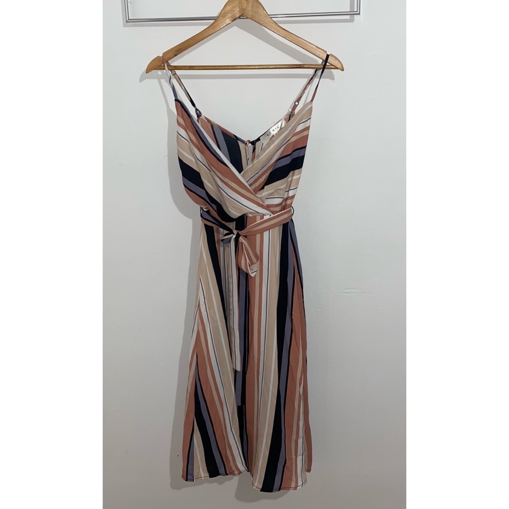 Striped Multicolor Sleeveless Dress